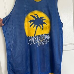 Closer to the Sun Mexico Slightly Stoopid Blue Yellow Mesh Jersey Men's Small